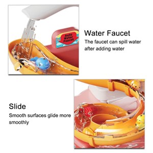 اسباب بازی سینک ظرفشویی و سرسره ماهی صورتی Dream Play Pool 2 in 1_اسباب بازی لوازم خانگی